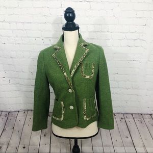Banana Republic Green Blazer Size 8